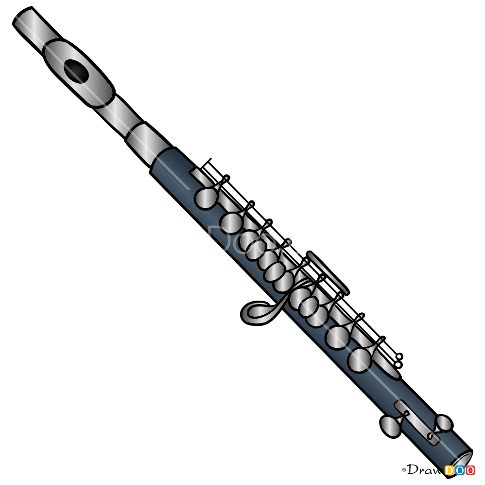 How to Draw Flute, Musical Instruments